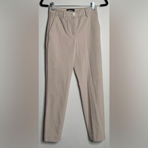 Express Stretch Columnist Ankle High Rise‎ Light Beige Pants